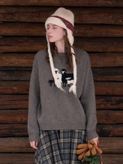 Alexia Round Neck 100% Wool Sweater