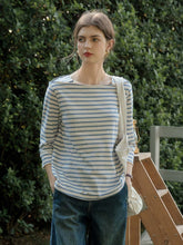 Aika Round Neck Striped 100% Cotton Top