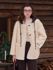 Ramona Round Neck Fluffy Coat