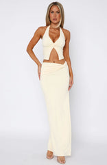 Made You Look Maxi Skirt Bone