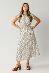 Heather Floral Maxi Dress in Blue