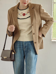 Hadley Camel 100% Wool Blazer