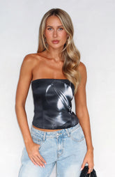 I'll Be Alright Strapless Bustier Midnight Twist