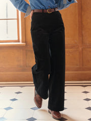 Isabela Straight Cotton Trousers