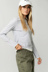 Destiny Double Layer Top in Grey