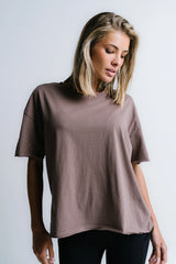 Abby Oversized Tee in Mocha