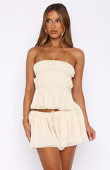 Flawless Mini Skirt Cream