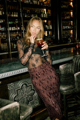 Drea Lace Layering Top in Black