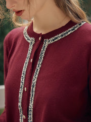 Larkin Round Neck High-End Elegant -Inspired Cardigan