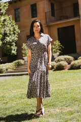 Ayda Leopard Midi Dress