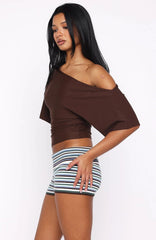 Marrakech Moments Cinched Waist Top Chocolate