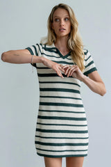 Marcy Striped Knit Mini Dress