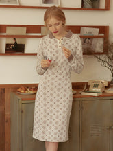 Emily Patterned Brown Polo Knitted Dress