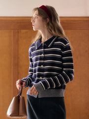 Sloan Polo Collar Wool Cardigan