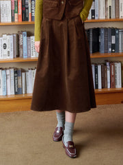 Rosa A-Line Corduroy Skirt