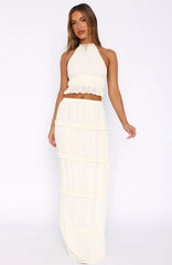 No Contact Maxi Skirt Off White