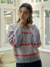 Kimora Ribbed Round Neck Constrasting Sweater