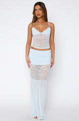 Not The One Maxi Skirt Blue