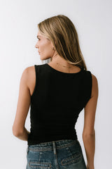 Alder Fitted Tank in Black