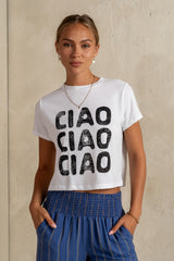 Ciao Graphic Tee in White