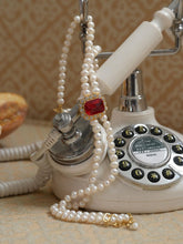 Macaron Pearl Red Necklace