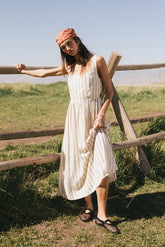 Lia Striped Midi Dress