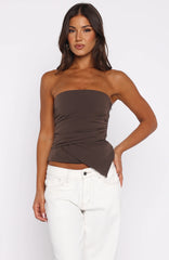 Midnight Ego Strapless Top Cocoa