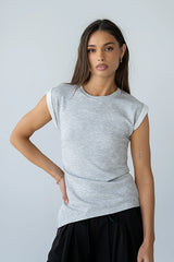 Johny Asymmetrical Top in Grey