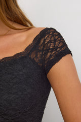 Celia Lace Top in Black
