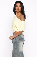 Marrakech Moments Cinched Waist Top Lemon