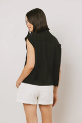 Luka Checkered Button Up in Black