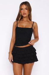 Can't Handle Me Beaded Tank Top Black