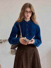 Ailani Stand Collar 100% Cotton Corduroy Shirt