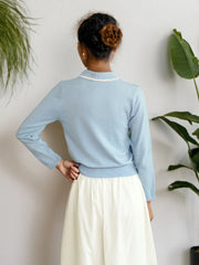 Martha Peter Pan Collar Embroidery Sweater