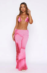 Luminous Maxi Skirt Blush Bloom