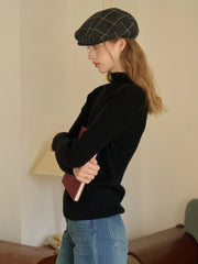 Abby Mock Neck Ribbed Sweater