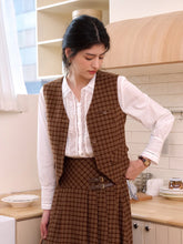 Remington V-Neck Plaid Tie-Back Vest