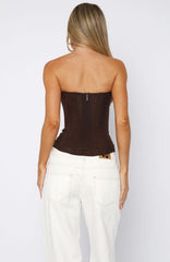 Tell Me A Secret Strapless Bustier Chocolate