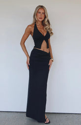 Made You Look Maxi Skirt Black
