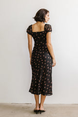 Cammie Floral Maxi Dress in Black