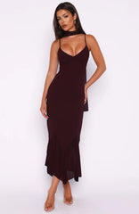 See You Later Maxi Dress Burgundy
