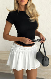 Happier Together Mini Skirt White