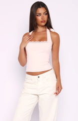 Good Feels Halter Top Baby Pink