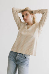 August Striped Ribbed Top