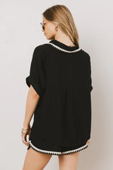 Kiana Embroidered Button Up