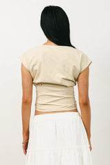 Tam Pleated Top in Ecru