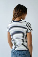 Ashtyn Striped Top in Teal