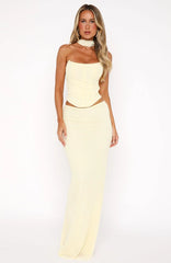 Loving You Maxi Skirt Lemon