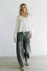Taylor Sheer Blouse in Ivory