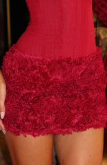 On My Wishlist Mini Skirt Wine